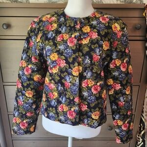 Floral Quilted Corduroy Floral Vintage Jacket By THE EAGLES EYE Size Medium